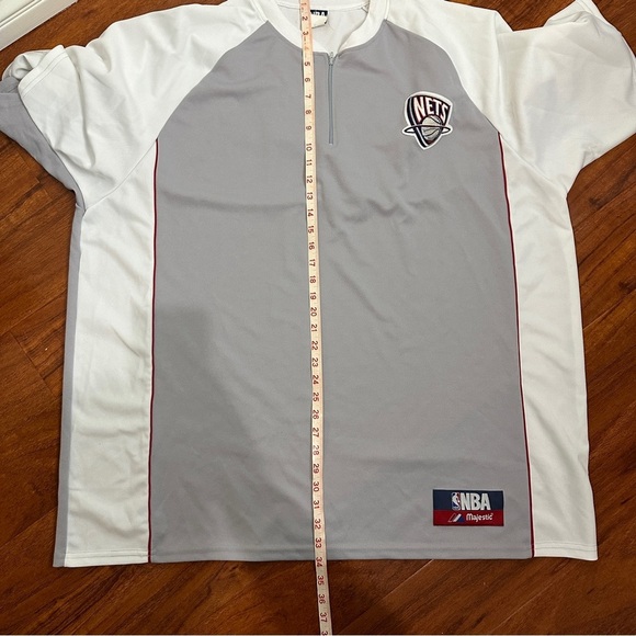Majestic NBA Vintage Brooklyn Nets Warm Up Shirt Size 2X - Picture 9 of 9